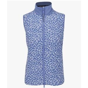 RLX Ralph Lauren Women’s Golf Vest Blue Floral Sleeveless Zip Front Size S NWT